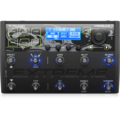 TC HELICON VOICELIVE 3 EXTREME  Unrivaled Vocal and Guitar Effects Performance Floor Pedal with Backing Tracks, Looping, Automation and Audio Recording